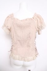 画像2: axes femme / コットンレース切替トップス  生成り Y-26-05-15-096-AX-TO-SZ-ZY (2)