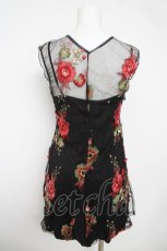 画像2: Ozz On / 刺繍チュール重ねキャミ  黒 Y-26-05-15-104-OO-TO-SZ-ZY (2)