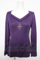画像1: Ozz Croce / フロント刺繍カットソー  パープル Y-26-05-15-108-OO-TO-SZ-ZY (1)