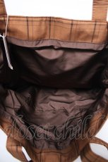 画像3: Maison de FLEUR / chocolateチェックダブルリボントート F ブラウン Y-26-05-15-013-LO-BG-SZ-ZY (3)