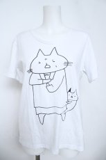 画像1: MINT NeKO / プリントT  白 Y-26-05-15-120-HN-TO-SZ-ZY (1)