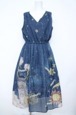 画像1: axes femme / タロットカードモチーフワンピース  紺 Y-26-05-15-130-AX-OP-SZ-ZY (1)