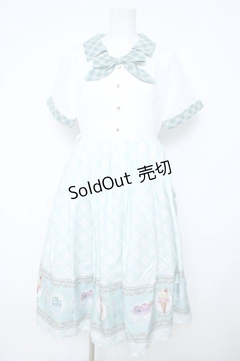 画像1: axes femme POETIQUE / レトロアイスクリームワンピース  ミント Y-26-05-15-131-AX-OP-SZ-ZY (1)