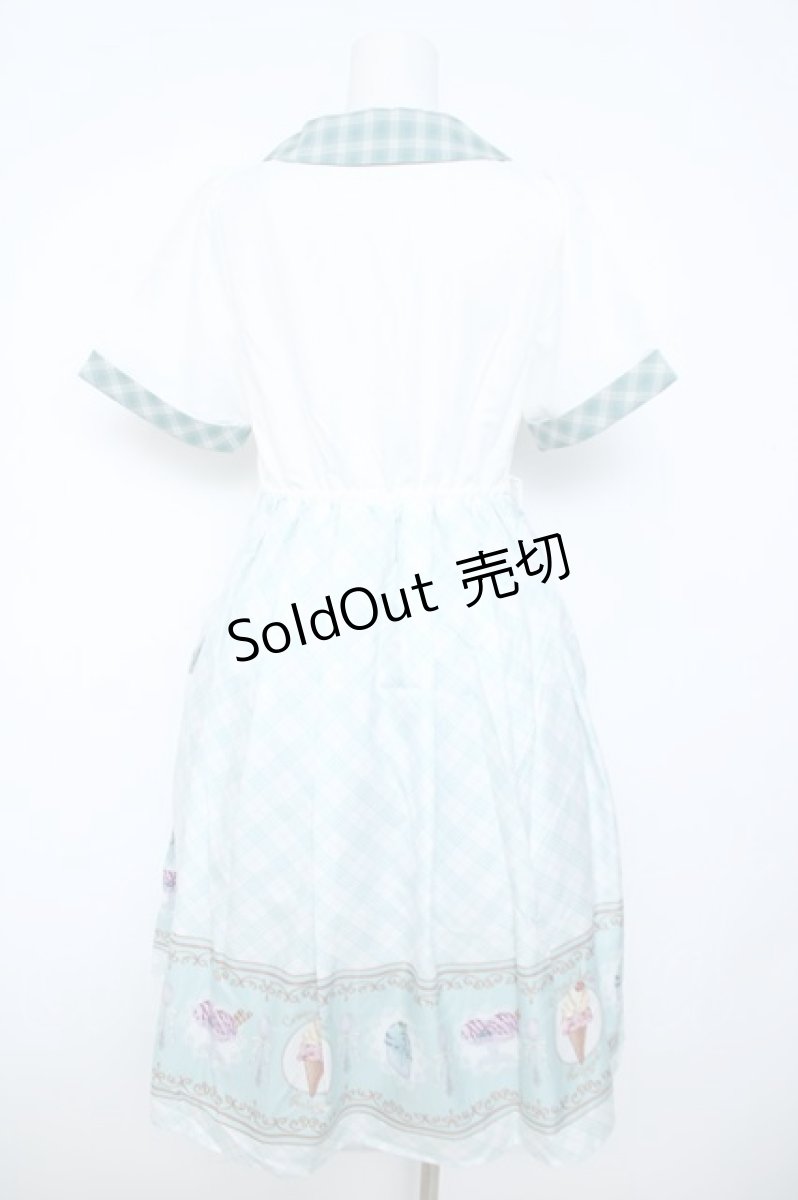 画像2: axes femme POETIQUE / レトロアイスクリームワンピース  ミント Y-26-05-15-131-AX-OP-SZ-ZY (2)