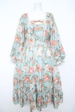画像1: axes femme / ブルームフラワー柄ワンピース  グリーン Y-26-05-15-146-AX-OP-SZ-ZY (1)