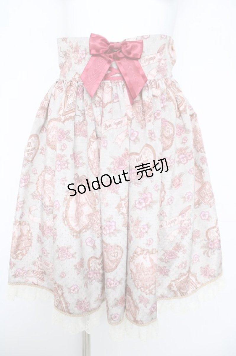 画像1: BABY,THE STARS SHINE BRIGHT / Esprit de la Belle Epoque a Paris 柄 スカート  ピンク Y-26-05-15-159-BA-SK-SZ-ZY (1)