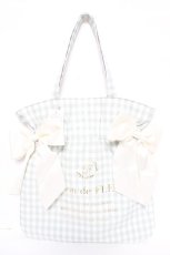 画像1: Maison de FLEUR / EC限定ギンガムチェックダブルトートバッグ F ミント Y-26-05-15-017-LO-OP-SZ-ZY (1)