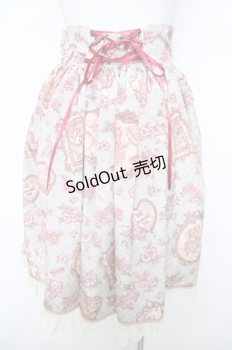 画像2: BABY,THE STARS SHINE BRIGHT / Esprit de la Belle Epoque a Paris 柄 スカート  ピンク Y-26-05-15-159-BA-SK-SZ-ZY (2)