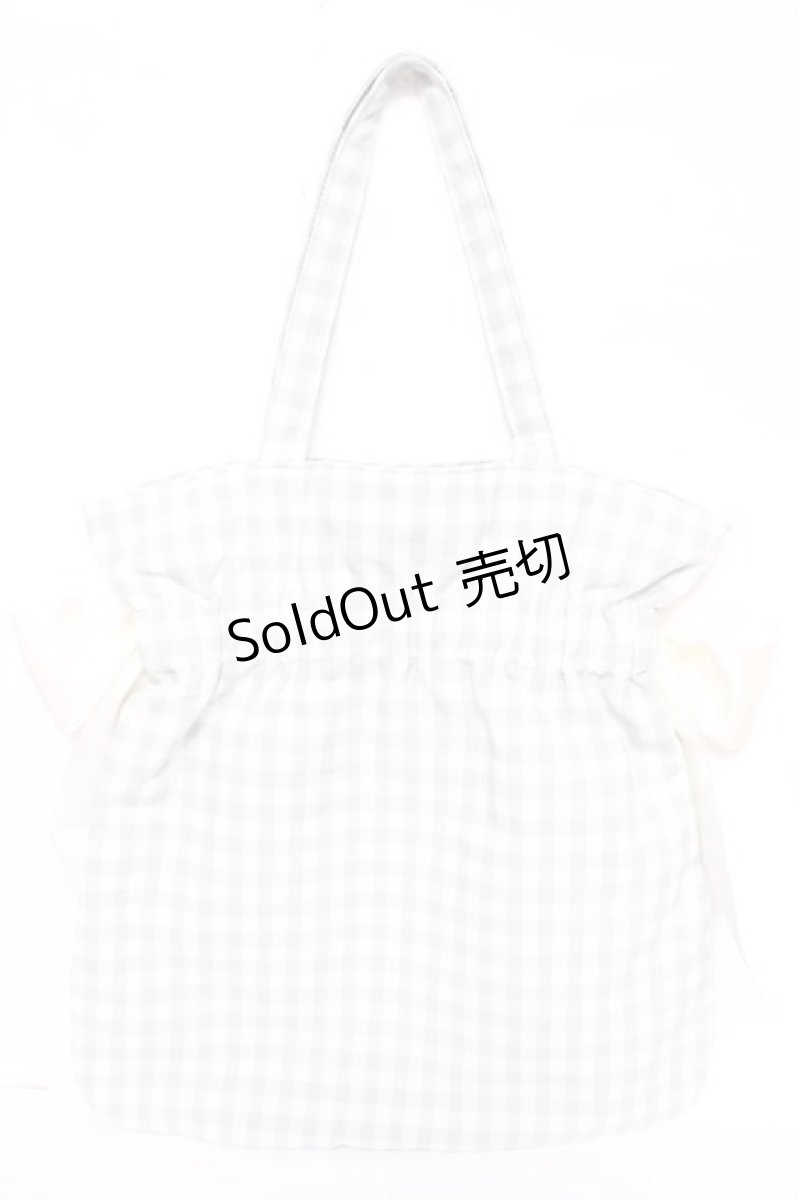 画像2: Maison de FLEUR / EC限定ギンガムチェックダブルトートバッグ F ミント Y-26-05-15-017-LO-OP-SZ-ZY (2)