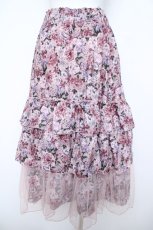 画像2: axes femme / フルールPTティアードスカート  ピンク Y-26-05-15-165-AX-SK-SZ-ZY (2)