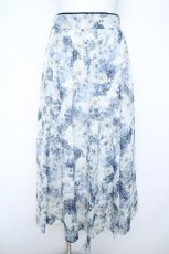 画像1: axes femme / ガーベラ柄ジャカードスカート F 白 Y-26-05-15-166-AX-SK-SZ-ZY (1)