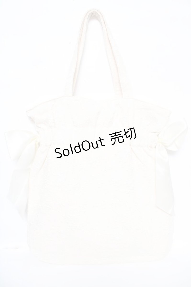 画像2: Maison de FLEUR / EC限定フラワージャガードダブルリボントートバッグ F3 アイボリー Y-26-05-15-018-LO-BG-SZ-ZY (2)
