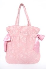 画像2: Maison de FLEUR / フラワージャガードダブルリボントートバッグ F ピンク Y-26-05-15-019-LO-BG-SZ-ZY (2)