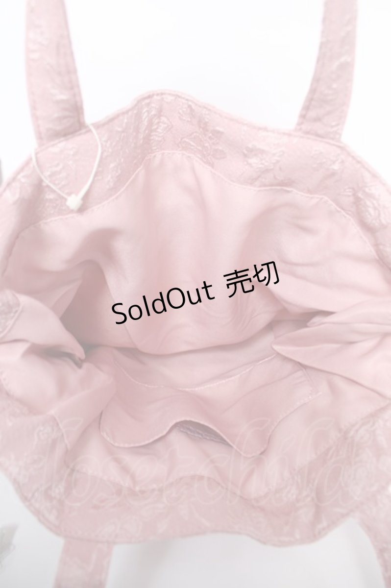 画像3: Maison de FLEUR / フラワージャガードダブルリボントートバッグ F ピンク Y-26-05-15-019-LO-BG-SZ-ZY (3)