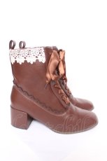 画像4: axes femme / レースアップショートブーツ M Dブラウン Y-26-05-15-026-AX-SH-SZ-ZY (4)