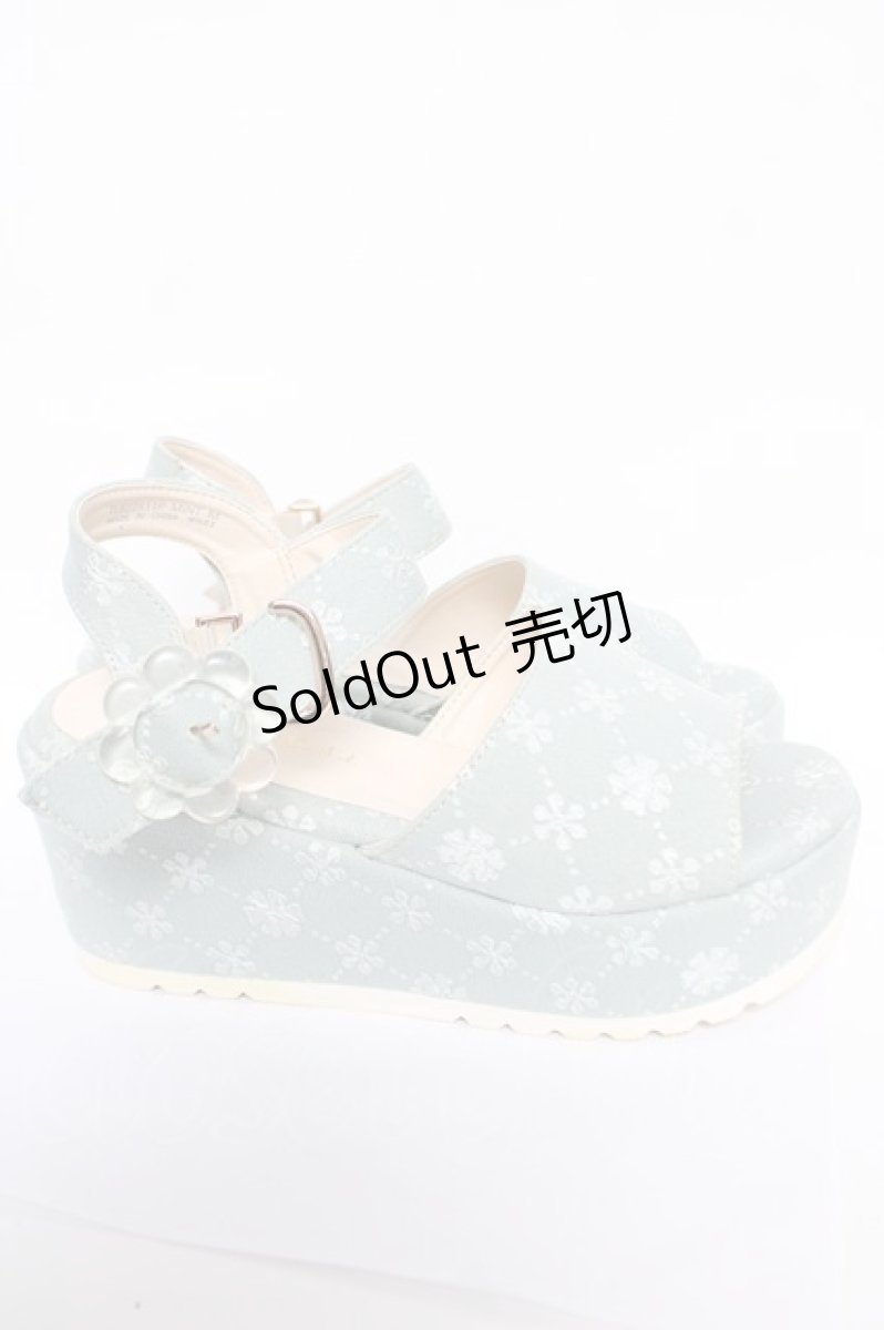 画像4: axes femme POETIQUE / フラワーウェッジサンダル M ミント Y-26-05-15-027-AX-SH-SZ-ZY (4)