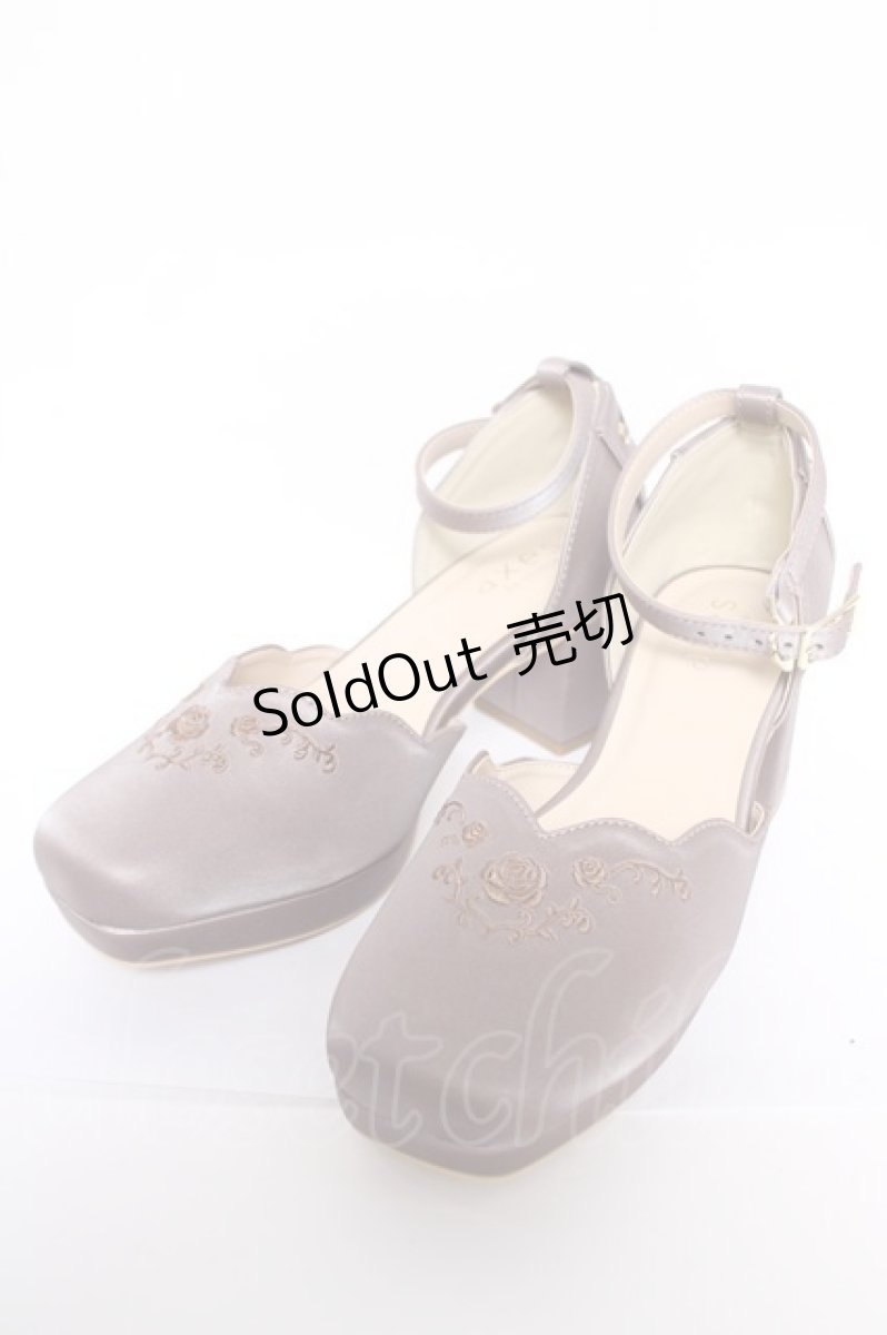 画像1: axes femme / 刺繍入りセパレートパンプス M ピンク Y-26-05-15-031-AX-SH-SZ-ZY (1)
