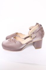 画像2: axes femme / 刺繍入りセパレートパンプス M ピンク Y-26-05-15-031-AX-SH-SZ-ZY (2)
