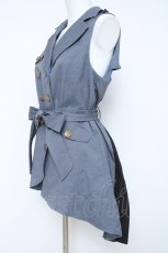 画像2: axes femme POETIQUE / バックプリーツロングベスト M ブルー Y-26-05-17-032-AX-TO-SZ-ZY (2)