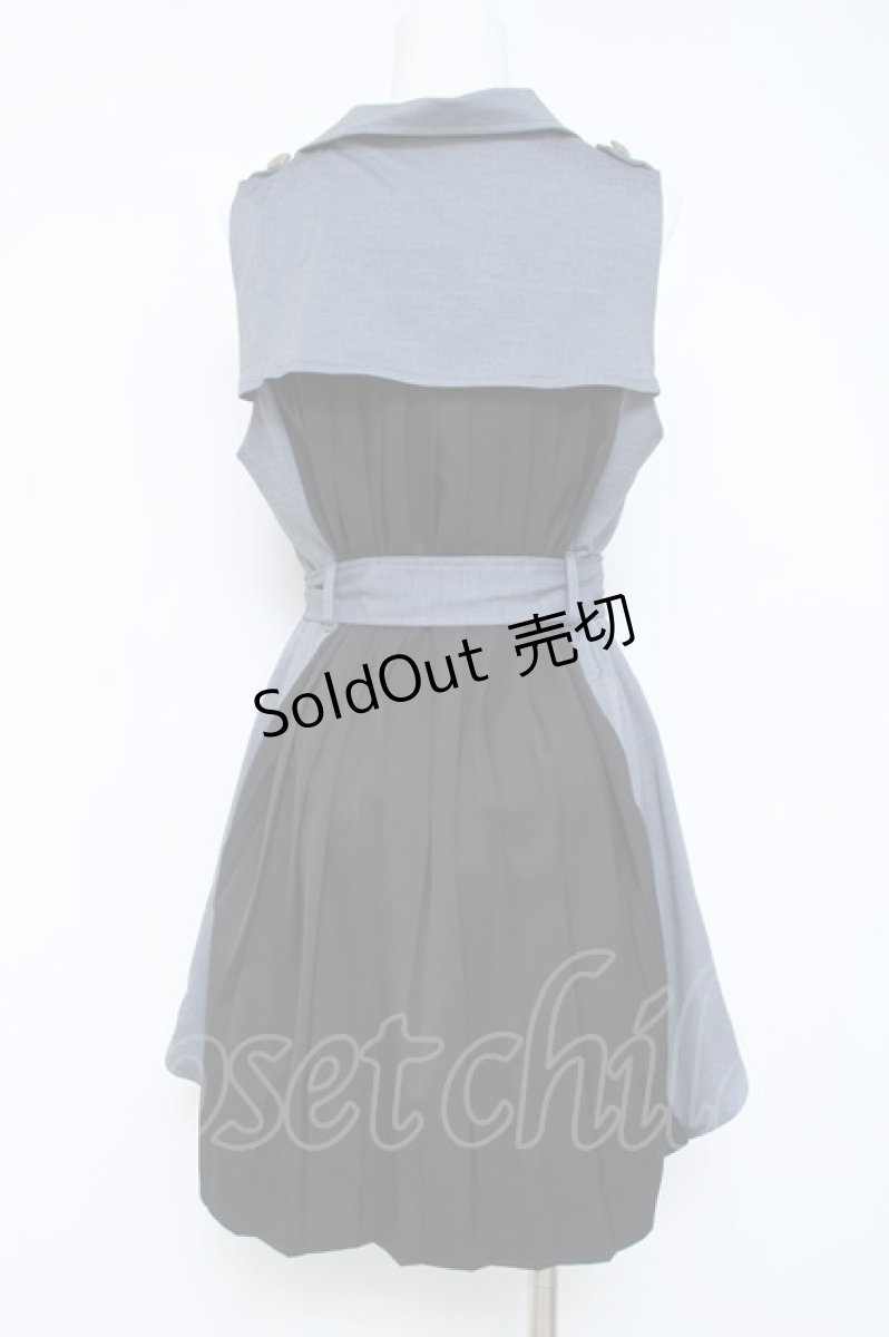 画像3: axes femme POETIQUE / バックプリーツロングベスト M ブルー Y-26-05-17-032-AX-TO-SZ-ZI (3)