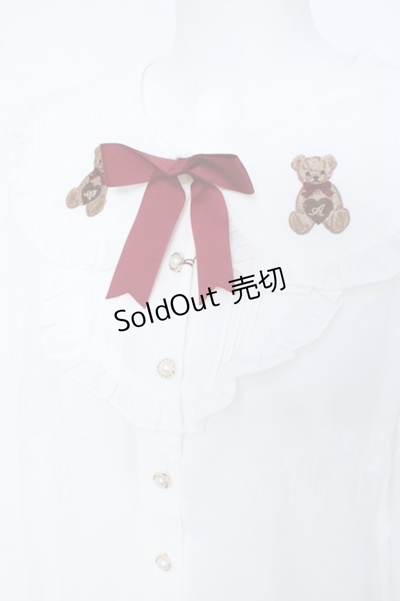画像3: Amavel / Heart Bear Chocolate ブラウス F ボルドー Y-26-05-17-036-CA-BL-SZ-ZY (3)