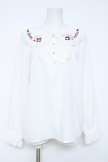 画像1: Amavel / Cherry Twin Rabbitsブラウス F ワイン Y-26-05-17-037-CA-BL-SZ-ZY (1)
