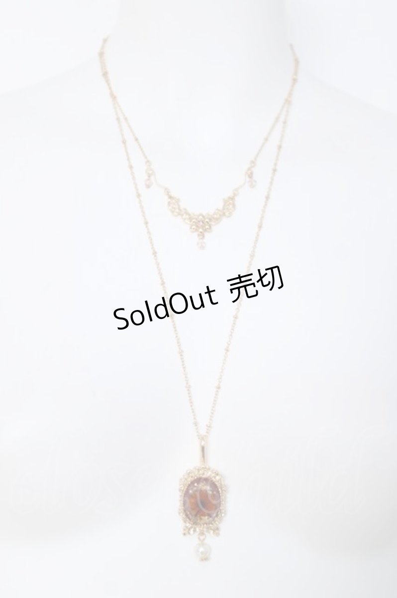 画像1: axes femme / 花封入モチーフネックレス  アカ Y-26-05-17-005-AX-AC-SZ-ZY (1)