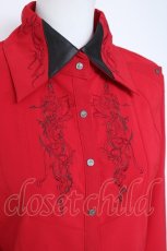 画像4: Ozz Croce / 刺繍燕尾シャツ  赤 Y-26-05-17-045-OO-BL-SZ-ZY (4)