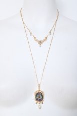 画像1: axes femme / 花封入モチーフネックレス  Bグリーン Y-26-05-17-006-AX-AC-SZ-ZY (1)