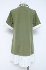 画像2: axes femme / 重ね着風チュニック  カーキ Y-26-05-17-051-AX-OP-SZ-ZY (2)