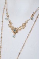 画像2: axes femme / 花封入モチーフネックレス  Bグリーン Y-26-05-17-006-AX-AC-SZ-ZY (2)