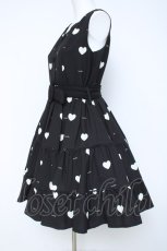 画像2: mille fille closet by LODISPOTTO / RetroFrenchハートワンピース M 黒 Y-26-05-17-057-LO-OP-SZ-ZY (2)