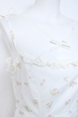 画像5: Bon24Hiz / 花柄スリット入りキャミワンピース M オフシロ Y-26-05-17-062-LO-OP-SZ-ZY (5)