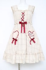 画像1: Amavel / Heart Bear Chocolateワンピース F ベージュ Y-26-05-17-065-CA-OP-SZ-ZY (1)