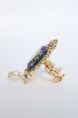 画像2: axes femme / 花封入モチーフリング  Bグリーン Y-26-05-17-007-AX-AC-SZ-ZY (2)