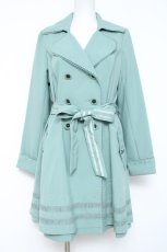 画像1: axes femme / ダブルブレストトレンチコート M グリーン Y-26-05-17-068-AX-CO-SZ-ZY (1)