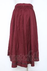 画像2: axes femme / ラッフルフリルスカート  ワイン Y-26-05-17-079-AX-SK-SZ-ZY (2)
