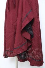 画像3: axes femme / ラッフルフリルスカート  ワイン Y-26-05-17-079-AX-SK-SZ-ZY (3)