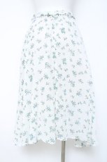 画像2: axes femme / ラッフルフリル花柄ミディスカート M シロ Y-26-05-17-080-AX-SK-SZ-ZY (2)