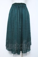 画像2: axes femme POETIQUE / シアーチェックロングスカート M グリーン Y-26-05-17-085-AX-SK-SZ-ZY (2)
