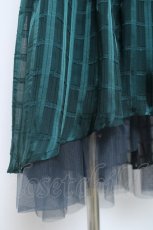 画像3: axes femme POETIQUE / シアーチェックロングスカート M グリーン Y-26-05-17-085-AX-SK-SZ-ZY (3)