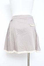 画像2: Jnorii（Bobon21) / ストライプ柄アシンメトリープリーツスカパン M グレー Y-26-05-17-090-LO-PA-SZ-ZY (2)
