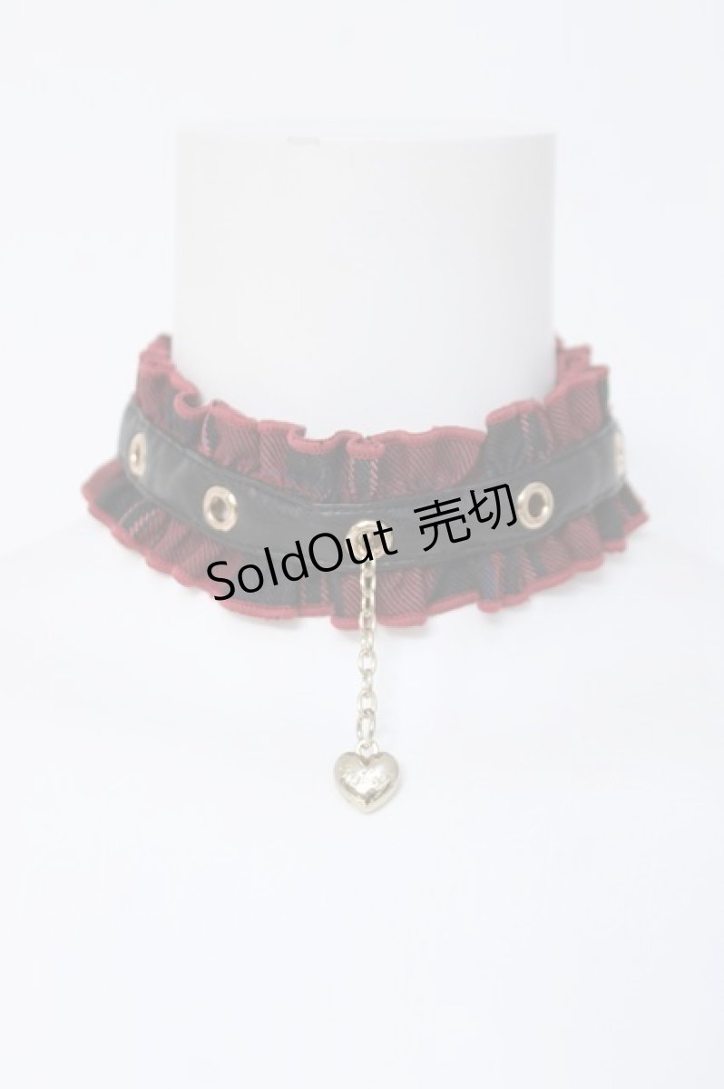 画像1: Doll Paradise / ロックシリーズ チョーカー  赤 Y-26-05-17-010-LO-AC-SZ-ZY (1)