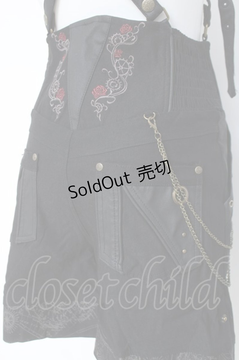 画像4: Ozz oneste / Rose×chartショートパンツ  黒 Y-26-05-17-096-OO-PA-SZ-ZY (4)