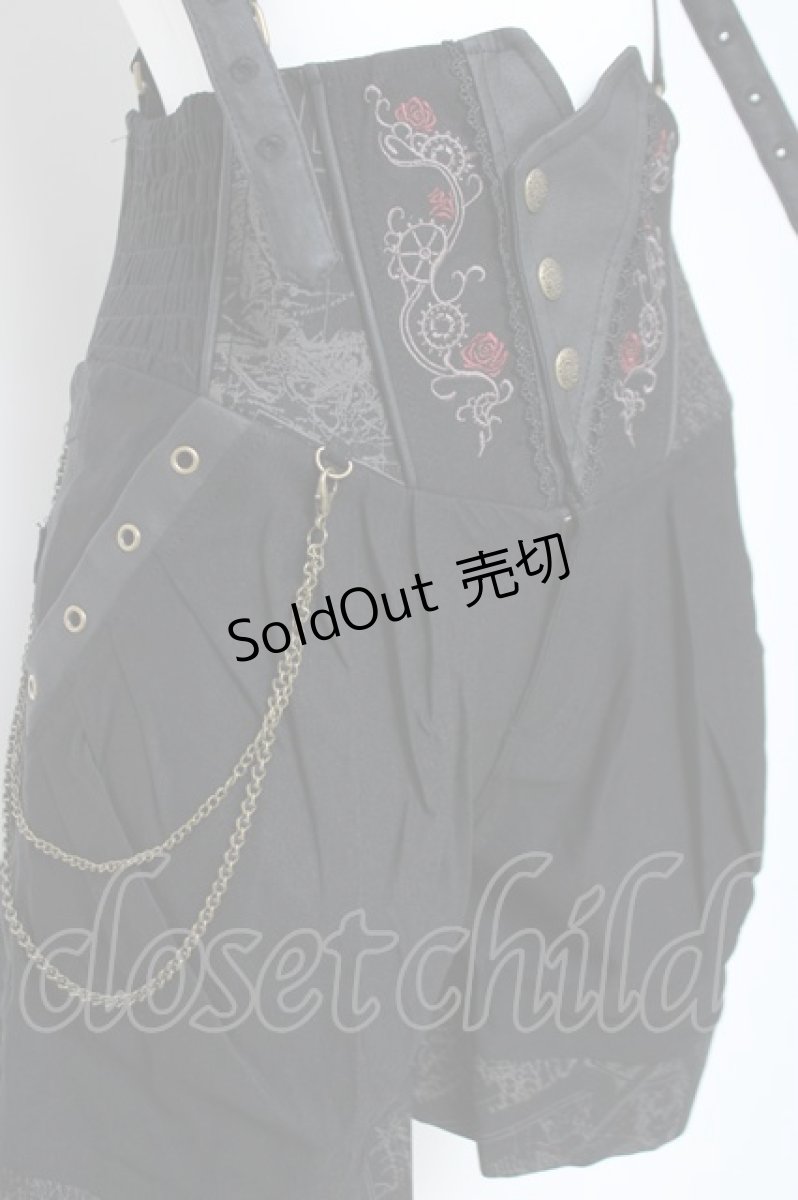 画像5: Ozz oneste / Rose×chartショートパンツ  黒 Y-26-05-17-096-OO-PA-SZ-ZY (5)