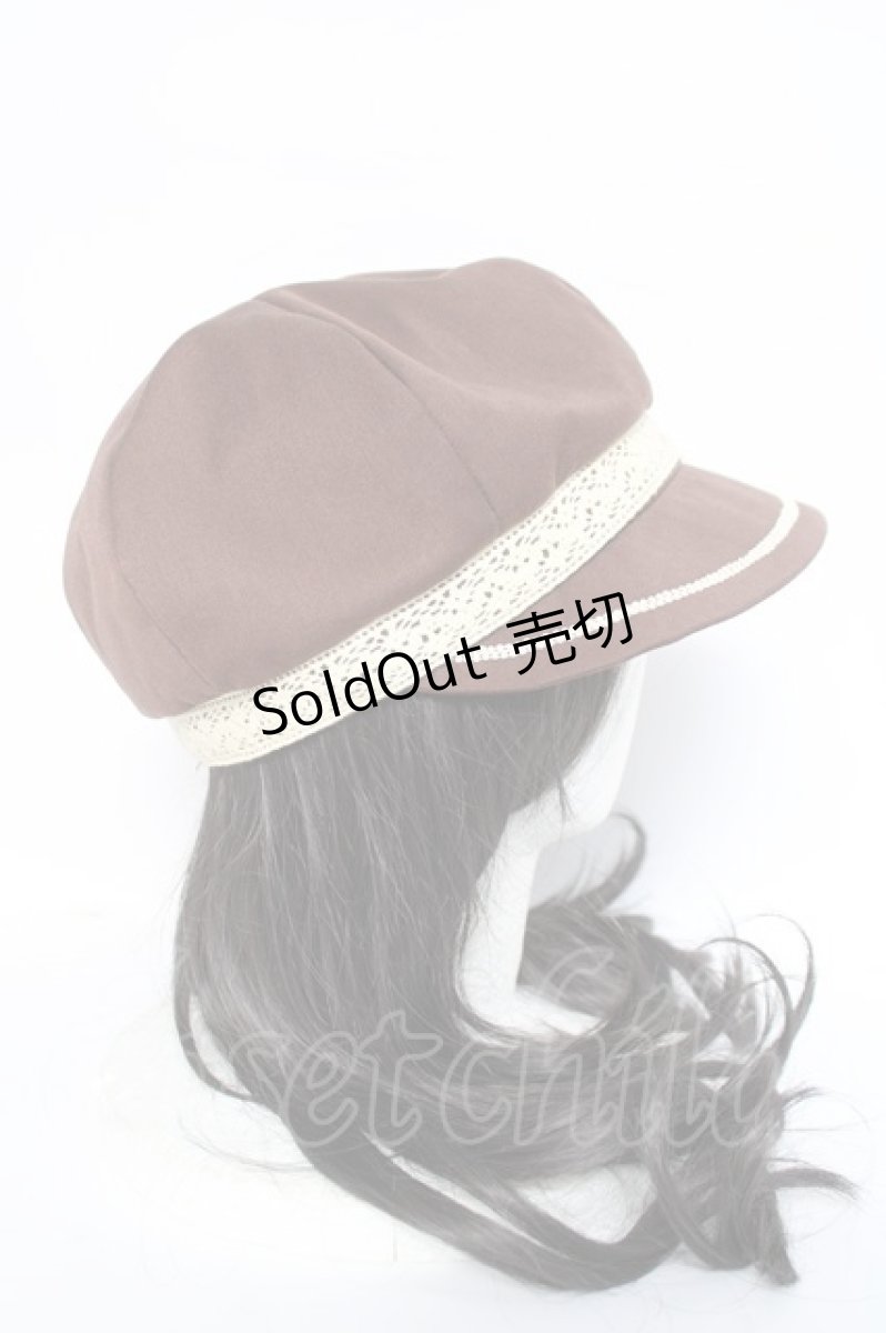 画像4: axes femme / コサージュ付きキャスケット 57.5cm 茶 Y-26-05-17-016-AX-AC-SZ-ZY (4)