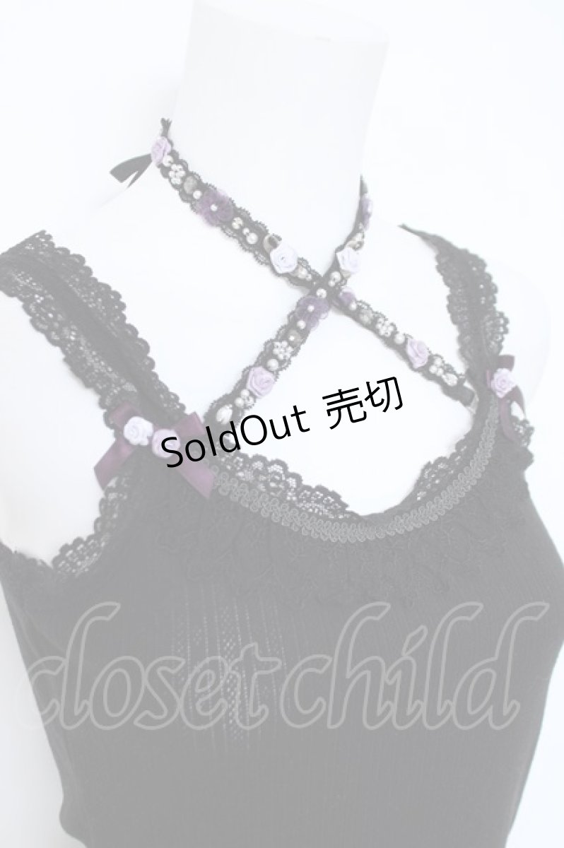 画像3: axes femme / バラクロスストラップキャミ  黒 Y-26-05-17-026-AX-TO-SZ-ZY (3)