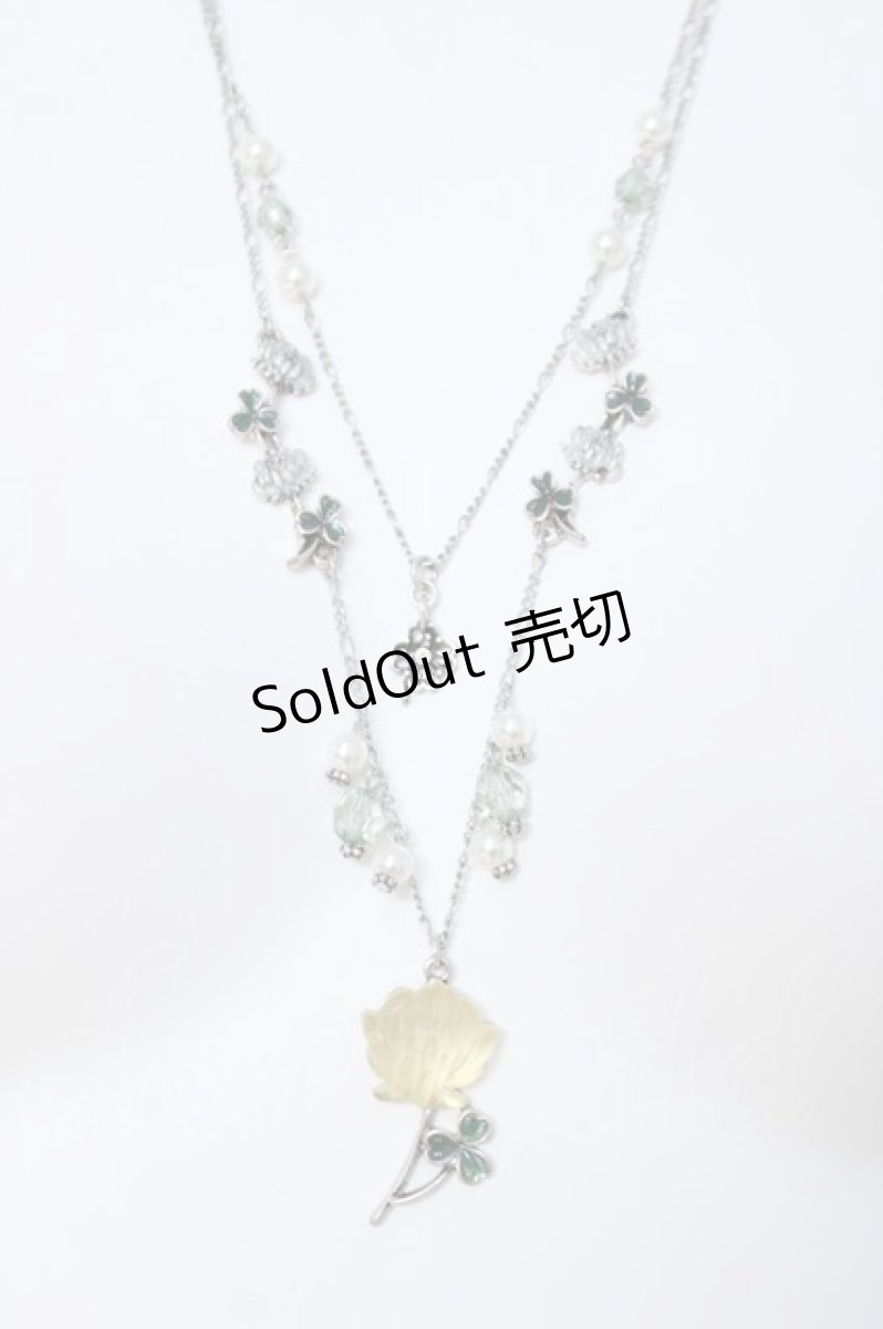 画像1: axes femme / 白詰草3WAYネックレス  ホワイト Y-26-05-17-004-AX-AC-SZ-ZY (1)