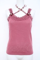画像1: axes femme / バラクロスストラップキャミ  ピンク Y-26-05-17-027-AX-TO-SZ-ZY (1)