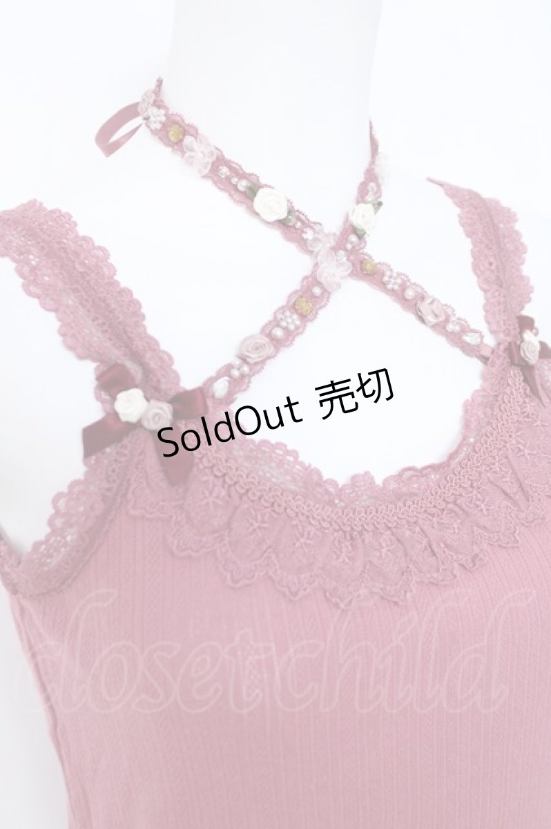 画像3: axes femme / バラクロスストラップキャミ  ピンク Y-26-05-17-027-AX-TO-SZ-ZY (3)